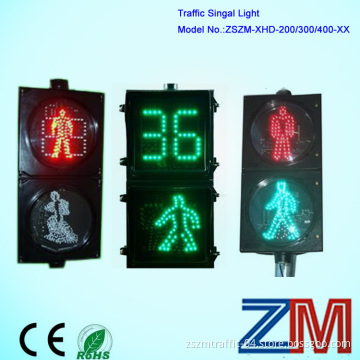 300mm Green&Red Dynamic Pedestrian Crossing Traffic Light with Countdown Timer